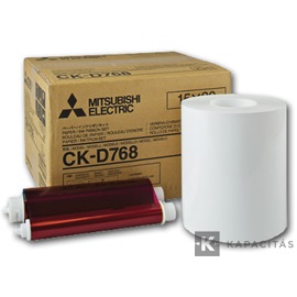 CK-D768 Nyomtatópapír és Fóliakészlet 15×20 papírképekhez CP-D90DW-PCP-D70DWCP-D707DW nyomtatókhoz