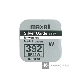 Maxell SR41W 1,55V ezüst-oxid gombelem 1db