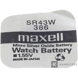 Maxell SR43W 1,55V ezüst-oxid gombelem 1db