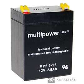 Multipower MP2-9-12 12V 2,9Ah zárt ólomakkumulátor