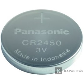 Panasonic CR-2450 3V 620mAh Mangán-dioxid lítium elem ipari tálcás