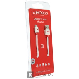 SKROSS USB kábel, töltő, szinkron (microUSB)