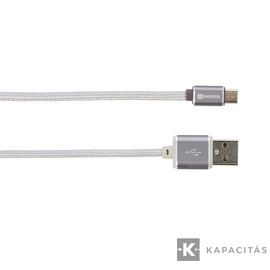 SKROSS Steel Line USB kábel, töltő, szinkron (microUSB) 1m