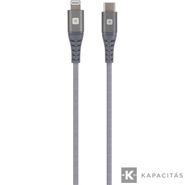 SKROSS Steel Line USB kábel, töltő, szinkron, (USB-C - lightning) 2m