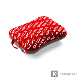 SKROSS Ultra-kényelmes, memóriahabbal készült utazópárna mosható huzattal, piros