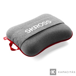 SKROSS Ultra-kényelmes, memóriahabbal készült utazópárna mosható huzattal, piros