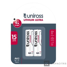 Uniross AA/ceruza 1,5V lítium elem 2db/csomag