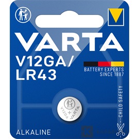 VARTA LR43 / LR1142 / AG12 1,5V alkáli elem 1db/csomag