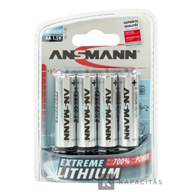ANSMANN AA/LR6 Lítium elem 1,5V 4 db/csomag