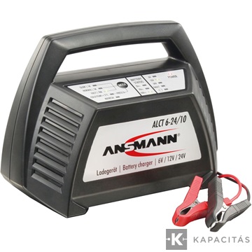 ANSMANN ALCT 6-24/10 6V/12V/24V 10A max. ólom akkumulátor töltő