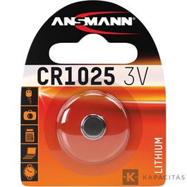 ANSMANN CR1025 3V lítium gombelem 1db/csomag
