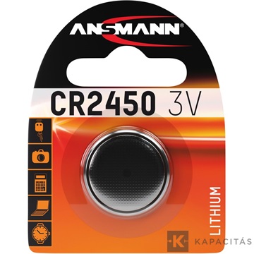 ANSMANN CR2450 3V lítium gombelem 1 db/csomag