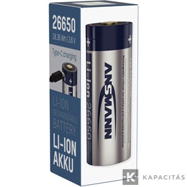 ANSMANN Li-ion 26650 akkumulátor 5100mAh USB-C