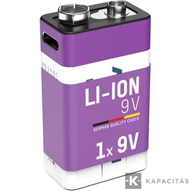 ANSMANN Li-ion 9V akkumulátor 4000mAh USB-C 1db/csomag