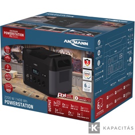 ANSMANN Powerstation energiatároló 2200W 220V, USB-C, Power delivery