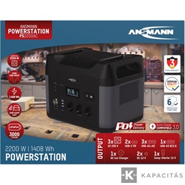 ANSMANN Powerstation energiatároló 2200W 220V, USB-C, Power delivery