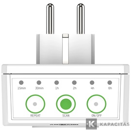 ANSMANN időzítő aljzat AES1.3 - kapcsolható energiatakarékos aljzat visszaszámláló időzítővel