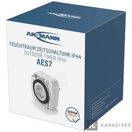 ANSMANN időzítő aljzat AES7 - Kültéri, időjárásálló kapcsolható energiatakarékos aljzat visszaszámláló időzítővel