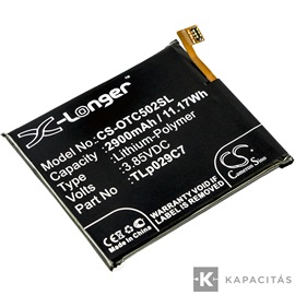 Alcatel TLp029C7 3.85V 2900mAh utángyártott RealPower Li-Polymer akku