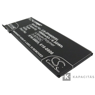 Apple 616-0805, 616-0806, 616-0804 3.82VV 1800mAh utángyártott akku Li-Polymer