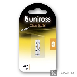 Uniross A27/27A 12V alkáli elem 1db/bliszter