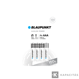 Blaupunkt LR03BPO/4CP 1,5V AAA/mikro tartós alkáli elem 4 db/csomag