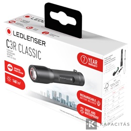 LEDLENSER C3R Classic LED lámpa tölthető 1xPower fehér LED, 1x10440 akkuval, 140lm