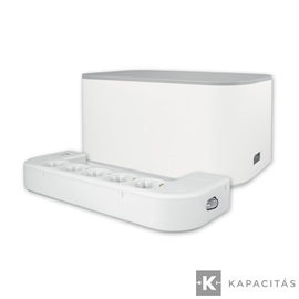 COMMEL Kábel-rendező elosztó hosszabbító 5 aljzat kapcsolóval + USB A+C, fehér | 1.5mm / 1.5m