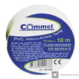 COMMEL Szigetelőszalag 19mm x 10m fehér