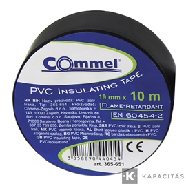 COMMEL Szigetelőszalag 19mm x 10m fekete