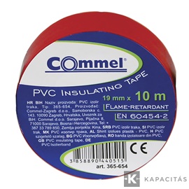 COMMEL Szigetelőszalag 19mm x 10m piros