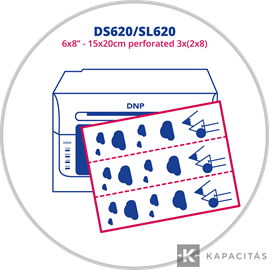 DNP DS620 15x20 (6x8) Perforated 2x(3x8) Media