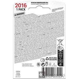 Energizer CR2016 3V lítium gombelem 1db/csomag
