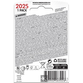 Energizer CR2025 3V lítium gombelem 1db/csomag