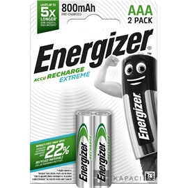 Energizer Extreme AAA 800mAh mikro akkumulátor 2db/csomag