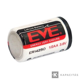 EVE ER14250/S standard lítium elem 1/2 AA, 3,6V/1,2Ah