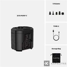 Flextail Evo Pump 3 – Hordozható elektromos pumpa, 1000L/perc légáramlással
