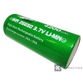 Efest IMR26650 4200mAh, 20A/50A 3,7 V Li-Ion akkumulátor (nagy áramú, nem védett)