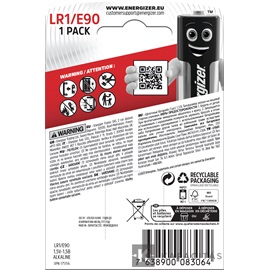 Energizer 1,5V LR1 alkáli elem 1 db/csomag