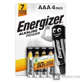 Energizer Alkaline Power 1,5V AAA/mikro alkáli elem 4 db/csomag