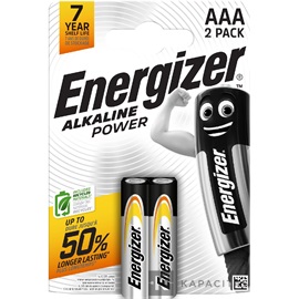 Energizer Alkaline Power 1,5V AAA/mikro alkáli elem 2 db/csomag