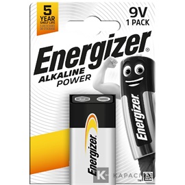 Energizer Alkaline Power 9V 6LF22 alkáli elem 1 db/csomag