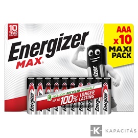 Energizer MAX 1,5V AAA/mikro alkáli elem 10 db/csomag