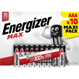 Energizer MAX 1,5V AAA/mikro alkáli elem 10 db/csomag