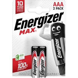 Energizer MAX 1,5V AAA/mikro alkáli elem 2 db/csomag