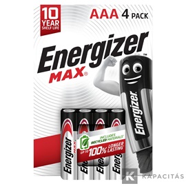 Energizer MAX 1,5V AAA/mikro alkáli elem 4 db/csomag
