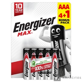 Energizer MAX 1,5V AAA/mikro alkáli elem 5 db/csomag
