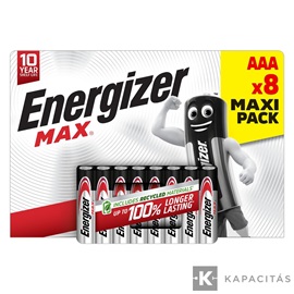 Energizer MAX 1,5V AAA/mikro alkáli elem 8 db/csomag