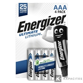Energizer Ultimate Lithium 1,5V AAA/mikro alkáli elem 4 db/csomag
