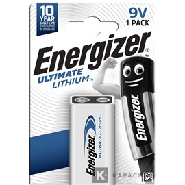 Energizer Ultimate Lithium 9V 6LF22 alkáli elem 1 db/csomag